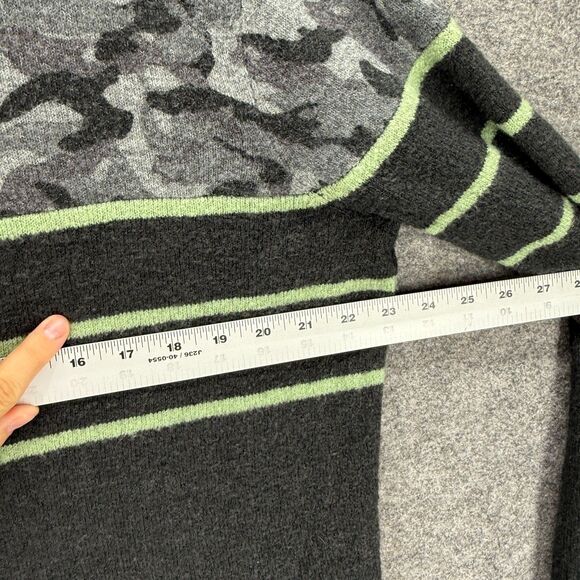 Beach Lunch Lounge Sweater Pullover Women XL Black Striped Knit Long Sleeve - Picture 5 of 7